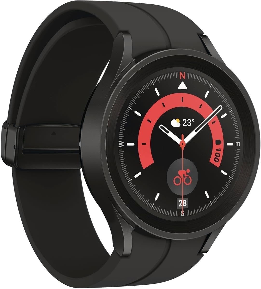 SAMSUNG Galaxy Watch 5 Pro (45mm,WIFI + 4G LTE) 1.4'' Super AMOLED Smartwatch GPS Bluetooth with Sleep Coaching,Bioactive Sensor,Water Resistant R925U (Fast Charger Bundle,Black Titanium) (Renewed) - Image 4