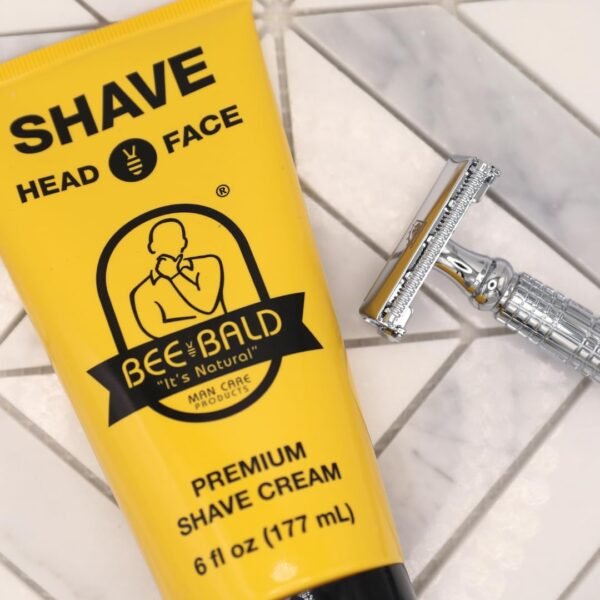 Bee Bald SHAVE Premium Shaving Cream Goes On Light & Slick That's Incredibly Smooth & Quick For Both Face And Head, 6 Fl Oz - Image 8