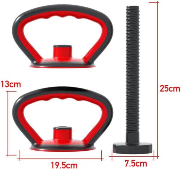 Adjustable Kettlebell Handle, Plate Kettlebell Grip Loadable Ergonomic Weight Strength Training Weightlifting Accessories for Home Gym Set - Image 3