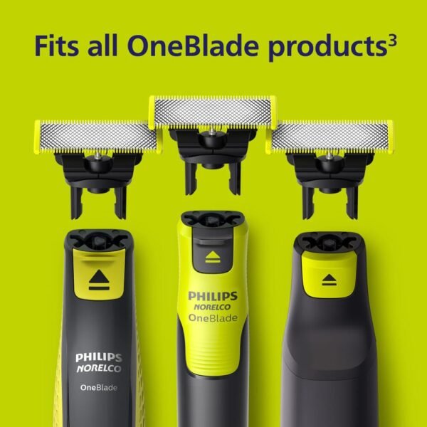 Philips Norelco OneBlade 360 Blade, Genuine Replacement Blade, Face/Body Kit, for OneBlade Electric Shaver and Trimmer, Durable Stainless Steel, Trim, Edge and Shave, QP614/80 - Image 8