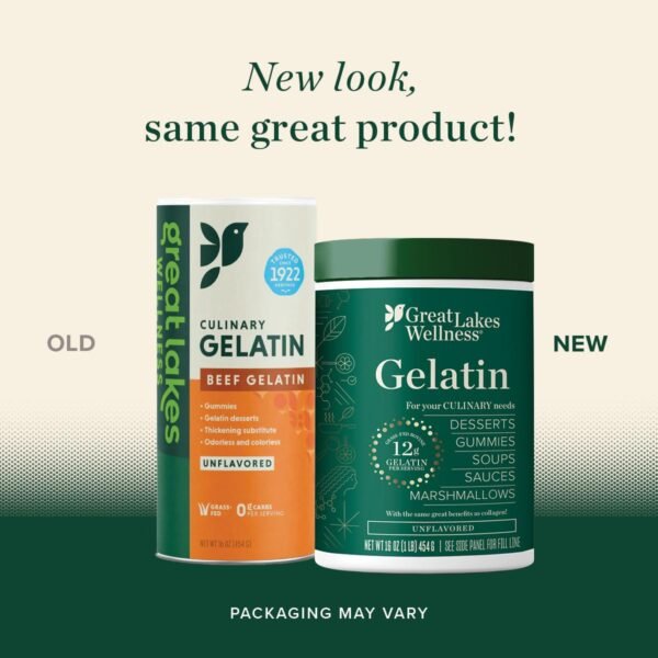 Great Lakes Wellness Collagen Peptides Powder for Skin, Hair, Nails, Joints & Digestion - Unflavored - Quick Dissolve Hydrolyzed, Non-GMO, Keto, Kosher - 16 oz - 2 Pack - Packaging May Vary - Image 4