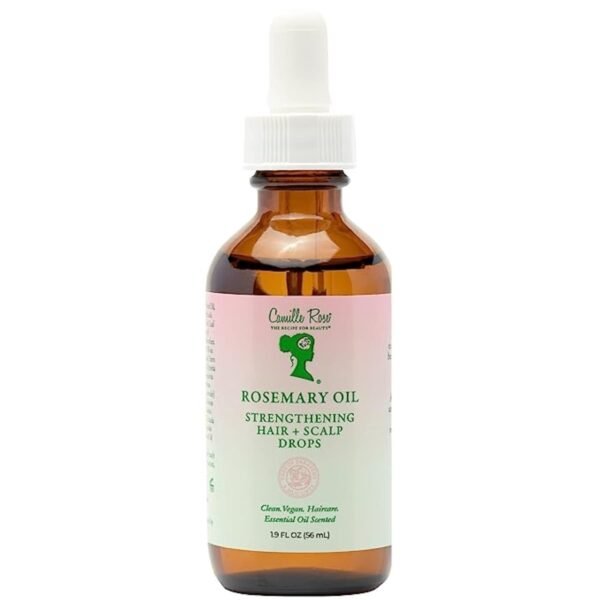 Camille Rose Rosemary Oil Strengthening Hair & Scalp Drops, with Castor, Peppermint & Rosemary Oils, for Hair Growth, Hydration & Strength, 1.9 fl oz - Image 2