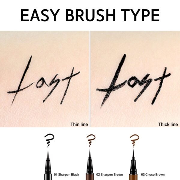 BBIA Last Pen Eyeliner - Waterproof Liquid Pen Eye Liner Long-Lasing Quick Dry Multi-Proof Easy Drawing Ink Tank Type with Precise & Flexible Fine Brush No-Skip Korean Eye Makeup (01 SHARPEN BLACK) - Image 7
