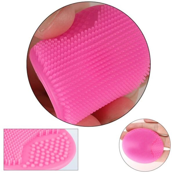 Face Scrubber,2 Pack Soft Silicone Scrubbies Facial Cleansing Pad Face Exfoliator Face Scrub Face Brush Silicone Scrubby for Massage Pore Cleansing Blackhead Removing Exfoliating,Cool Gift for Girl - Image 4