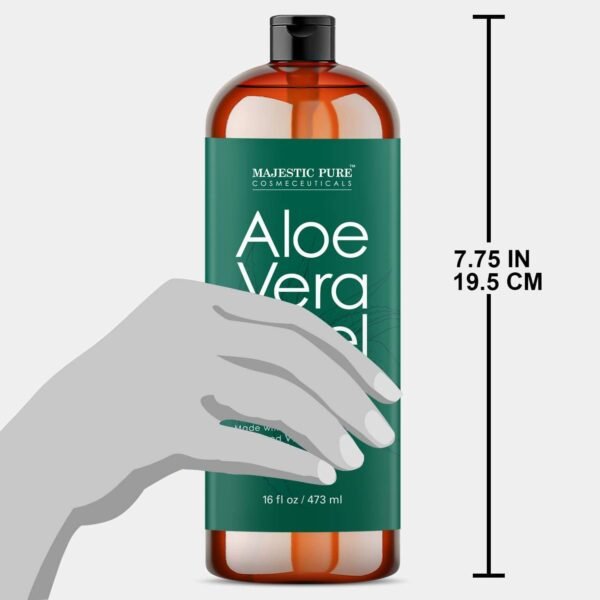 Majestic Pure Aloe Vera Gel and Mist Super Combo - 16 oz Gel and 4 oz Hydra Spray - 100 Percent Pure and Natural Cold Pressed Aloe Vera for Hair Growth, Face, Body and Skin - Image 9
