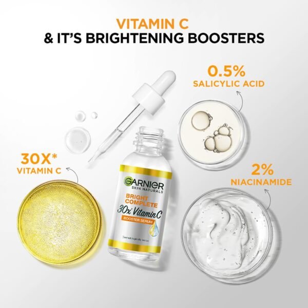 Garnier Bright Complete VITAMIN C Booster Face Serum, 30ml - Image 7