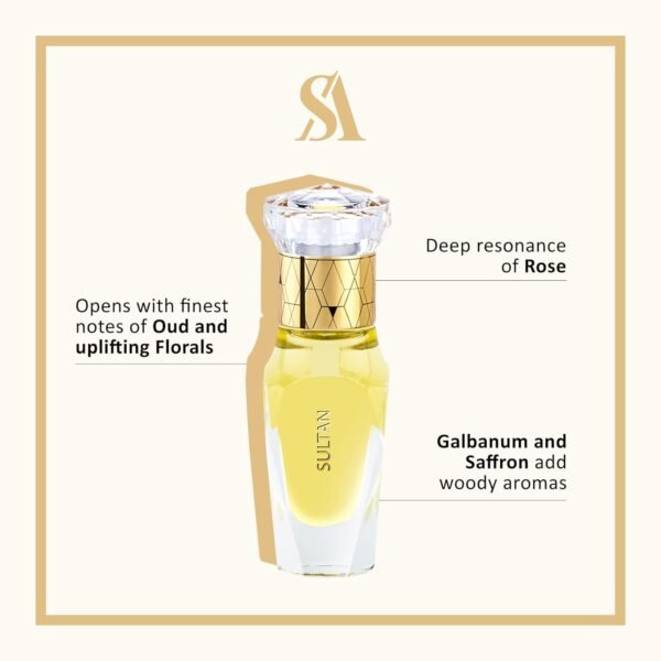 Swiss Arabian Sultan For Unisex - Luxury Products From Dubai - Long Lasting Personal Perfume Oil - A Seductive, Exceptionally Made, Signature Fragrance - The Luxurious Scent Of Arabia - 0.4 Oz - Image 3