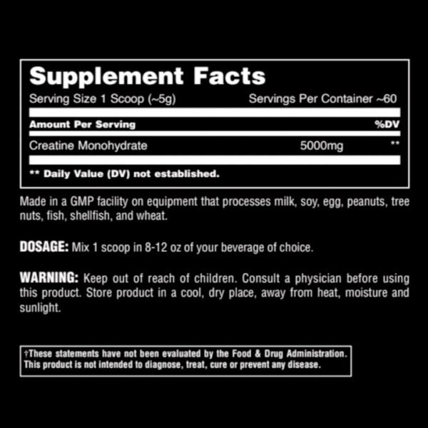 Animal Micronized Creatine Monohydrate Powder - Delays Muscle Fatigue, Supports Muscle Growth, Endurance, ATP Production, Cognitive Function, Strength, and Recovery for Men & Women - Unflavored, 300g - Image 6