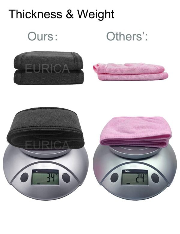 EUICAE Spa Headband 5-Pack Black Sweat Head Towel Wraps - Non-slip Stretchable, Washable for Makeup, Face Wash, Facial Treatment, Sports - Image 3