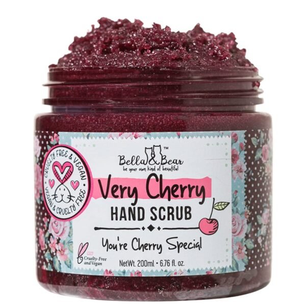 Bella & Bear Very Cherry Hand Scrub, No Harmful Chemicals, Cruelty-Free, Vegan-Friendly Exfoliating, 6.7oz - Image 2