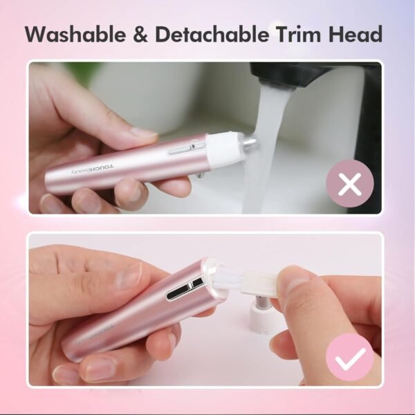 TOUCHBeauty Portable Ear Nose Hair Trimmer for Women, Womens Nose Hair Trimmer, Nose Hair Trimmer, Ladies Nose Hair Trimmer, Mini Sized Battery Powered, Easy Cleansing - Image 7