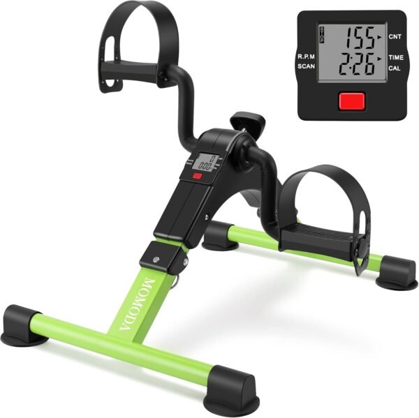 MOMODA Under Desk Bike Pedal Exerciser Mini Bike for Leg/Arm Pedal Exerciser Foldable Peddler with LCD Display for Home/Office - Image 2