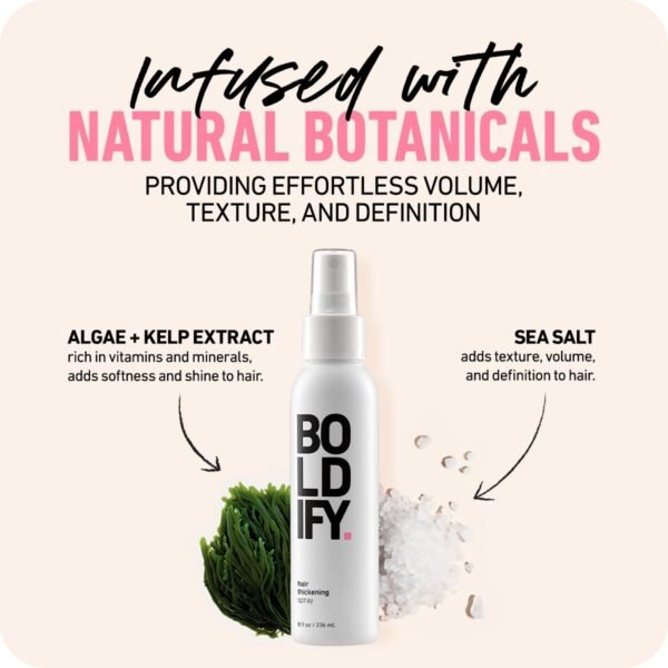 BOLDIFY Hair Thickening Spray | Volumizing and Texturizing Product for Lush, Fuller Hair | Stylist Recommended Hair Volumizer - 4 ounces - Image 6