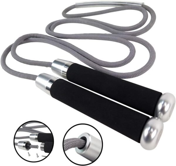 BlitzBite Professional Weighted Jump Ropes 1.41LB Adjustable Speed Skipping Rope Ball Bearings Anti-Slip Handles Boxing MMA Cardio Training Full body Exercise - Image 3