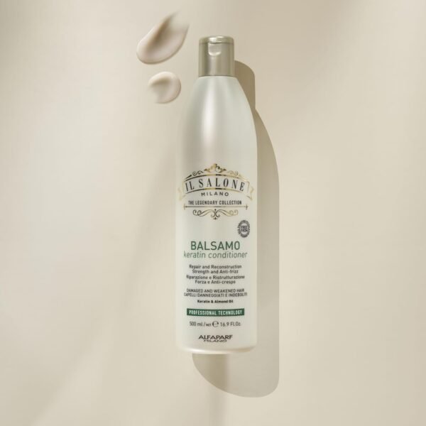 Il Salone Milano Professional Keratin Conditioner - Detangling Conditioner + Damaged Hair Treatment - Provides Frizz Control & Hair Reconstruction (16.9 oz / 500 ml) - Image 10
