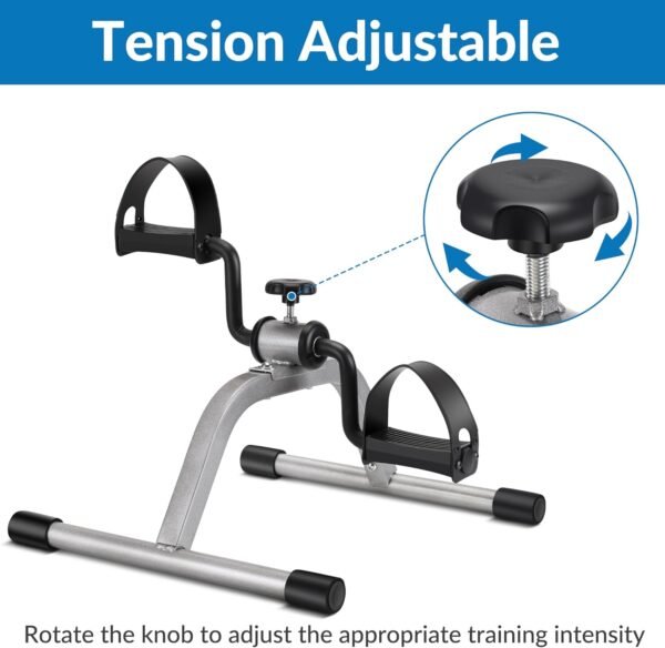 Pedal Exercise Mini Exercise Bike for Leg and Arm Recovery Exercise Lightweight and Portable Floor Bike - Image 7