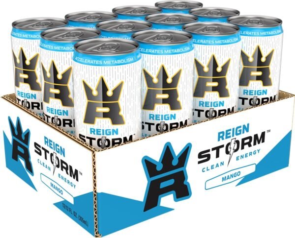 REIGN Storm, Mango, Fitness & Wellness Energy Drink, 12 Fl Oz (Pack of 12) - Image 3