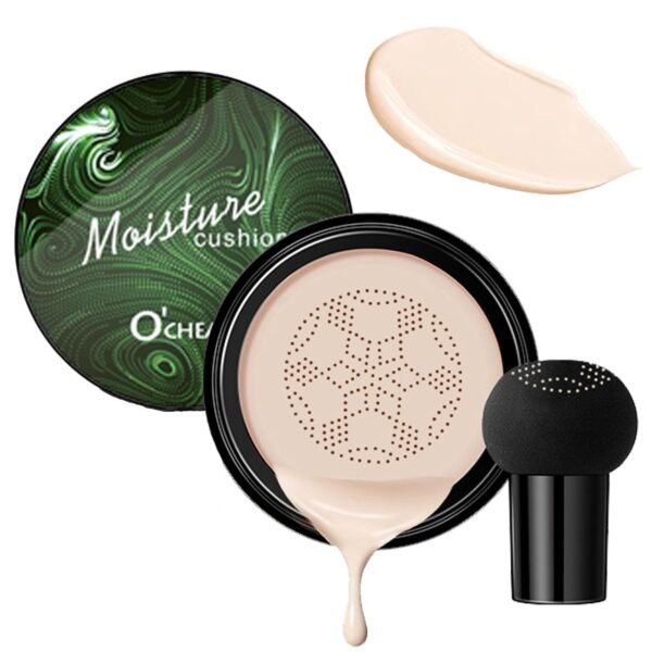 Mushroom Head Air Cushion CC Cream, Moisturizing Concealer Makeup Base, Even Skin Tone, Brighten, Waterproof Long Lasting Matte Oil Control Air Cushion CC Cream Foundation (Ivory) - Image 2