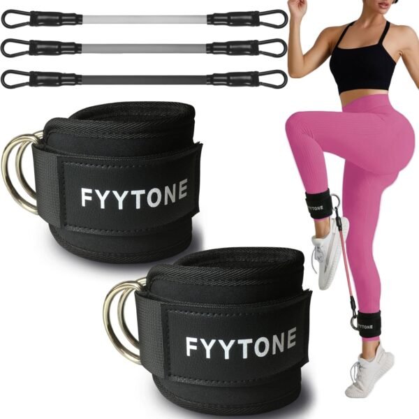 Ankle Resistance Bands with Cuffs, Women Workout for Home Gym, Glutes Exercise at Home, Ankle Strap for Cable Machines Women, Shaping The Perfect Butt. - Image 2