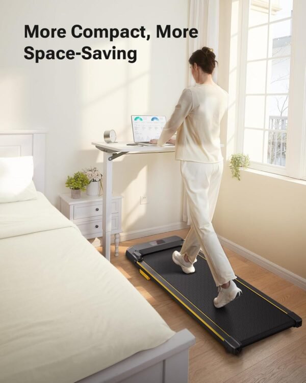 UREVO Under Desk Treadmill, Walking Pad 2 in 1 for Home/Office, Portable Walking Pad Treadmill with Remote Control, LED Display - Image 5