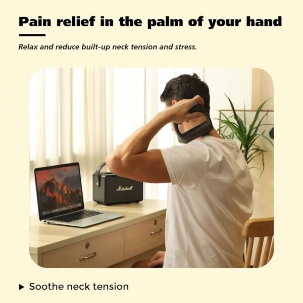 Muscle Blaster Cordless Percussion Massage Gun, Handheld Stimulation, Vibration and Deep Tissue Muscle Massager, Ultra Quiet with Body Strap (Black) - Image 4