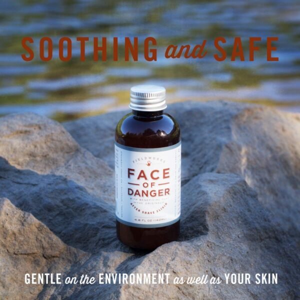 Face Of Danger Organic After Shave Lotion, Natural Aftershave Moisturizer Balm - Soothes Razor Burn and Skin Irritation, Made with Aloe, Bentonite Clay, and Calendula, 4.8 Fl Oz. - Image 6