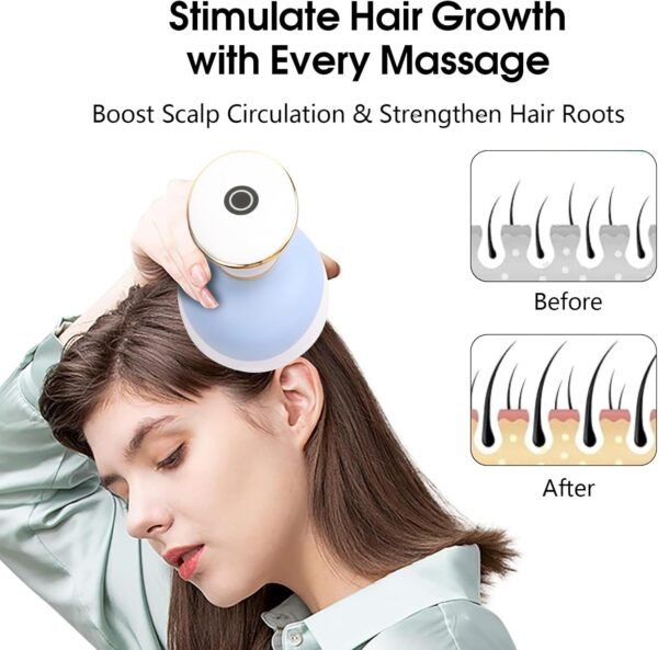 Zelikovitz Scalp Massager Hair Growth Electric Head Massager Scalp Massage Tool for Headaches, Head Scratcher Stress Relax, Cat Dog Head Massager - Image 6