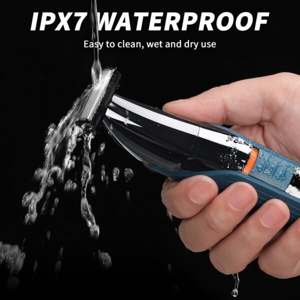 Body Hair Trimmer for Men, Mens Body Groomer with Beard Trimmer & Nose Hair Trimmer Dual-Head Trimmer, No Nick Shaver Electric Razor for Men Face Pubic Hair, All-in-One Ultra-Sharp Blade - Image 6