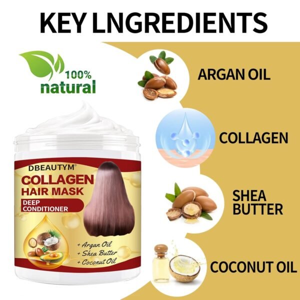 Rosemary Oil for Hair Growth,Collagen Hair Treatment Hair Mask,Natural Deep Conditioner Hydrating Hair Mask,Pure Organic Rosemary Oil for Eyebrow and Eyelash, Nourishes The Scalp for Hair Growth - Image 3