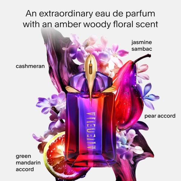 MUGLER Alien Hypersense - Eau de Parfum - Women's Fragrance - Floral & Woody - With Green Mandarin, Pear Accord, Jasmine, & Cashmere - Long Lasting Perfume - Image 3