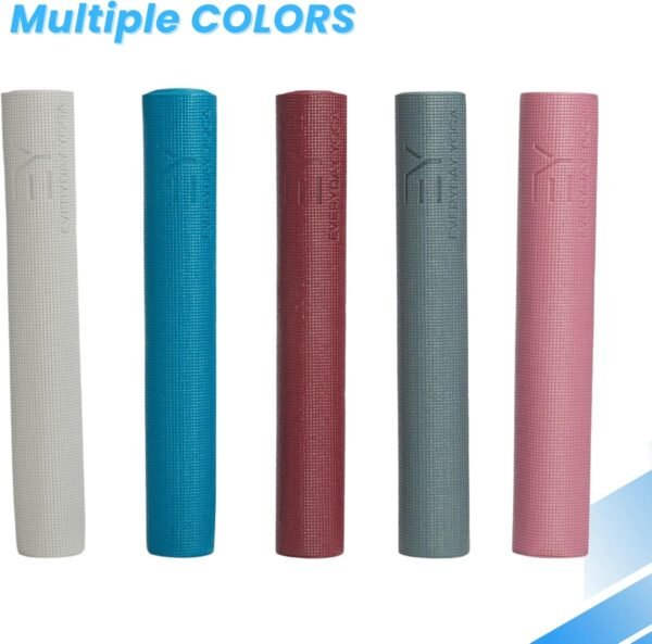 𝗘𝘃𝗲𝗿𝘆𝗱𝗮𝘆 𝗬𝗼𝗴𝗮 Deluxe Mat - Non Slip, Eco Friendly, Anti-Tear, 3-5mm Thickness for Yoga, Pilates & Floor Workouts - Image 8