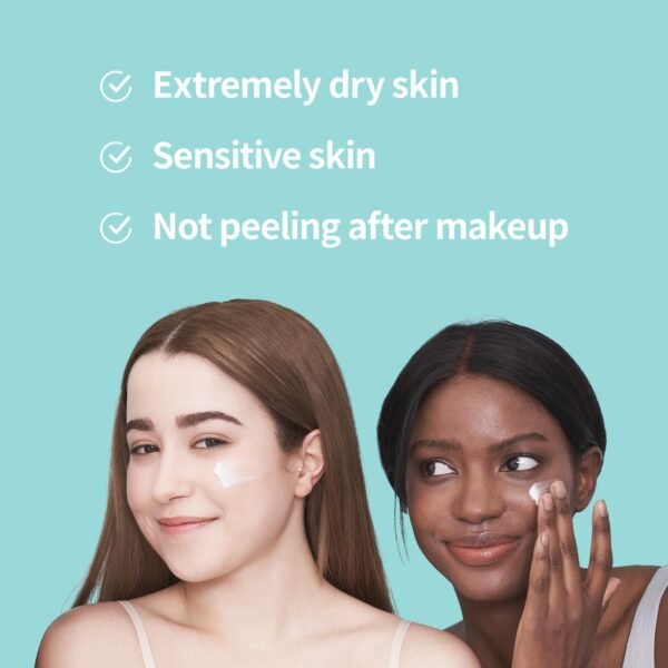 Peptide Moisturizer Cream For Face - Dry Skin, Sensitive Skin, Skin Protection Barrier Cream For Aging Skin, Anti Aging, Hydrating, Peptide, Ceramide, Panthenol (1.69 FL.OZ) - Image 6