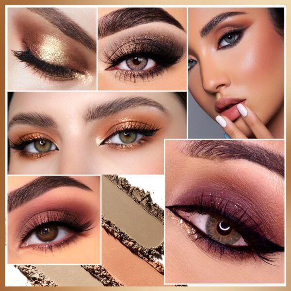 Nude Neutral Eyeshadow Palette, 25 Color Matte Shimmer Brown Gold Eye Shadow Palette, Pigment Naked Smokey Natural Eyeshadow Palette for Brown Eyes, Long Lasting Blendable Hypoallergenic Makeup Pallet - Image 10