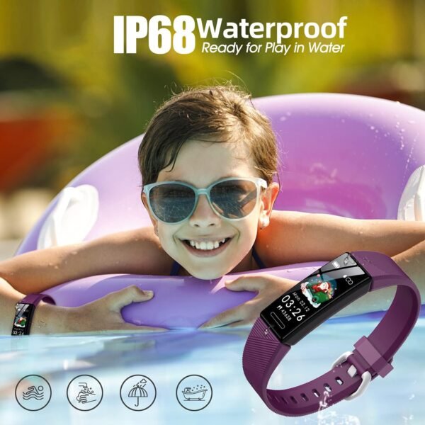 Fitness Tracker Watch for Kids, IP68 Waterproof Activity Tracker,Sleep Tracking, 11 Sport Modes Calorie Step Counter with Alarm Clock and Reminder, Great Gift for Boys Girls Teens - Image 6