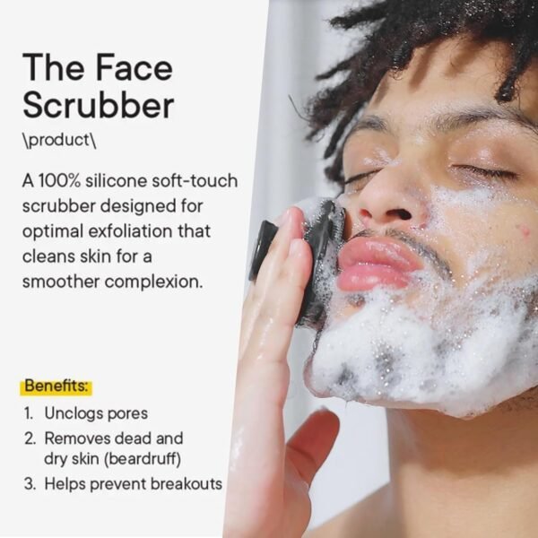 VWMYQ Face Scrubber, Silicone Face Scrubber for Men, Facial Cleansing Brush Silicone Face Wash Brush Manual Waterproof Cleansing Skin Care Face Brushes for Cleansing and Exfoliating - Image 3