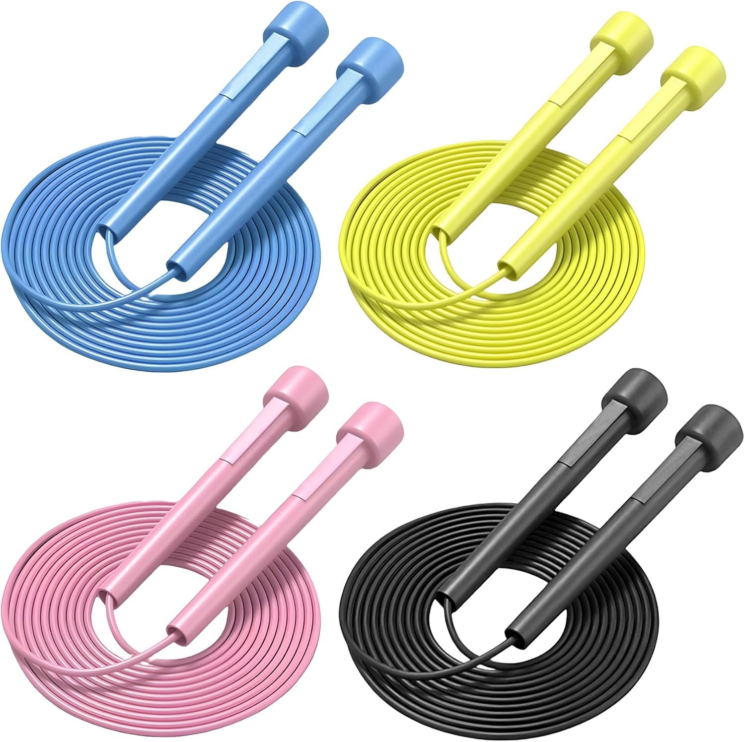 Jump Rope, Adjustable Kids Jump Rope Set, Tangle Free Skipping Rope, Lightweight Jump Ropes for Fitness, 9.2ft Pvc Jump Rope for Kids 8-12, Women, Men - Jumping Rope for Workout - Image 2