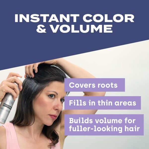 Toppik Colored Hair Thickener, Temporary Hair Color Spray for Root Touchup with Hair Thickening Fibers, 5.1 oz - Image 3