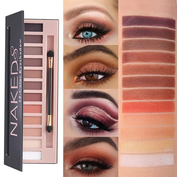 12-Color Pro Makeup Kit for Women - Eyeshadow, Foundation, Lipstick, Blush, Brushes, Eyeliner Stamp - Image 8