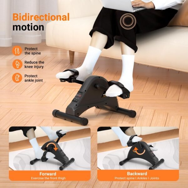 TODO Motorized Pedal Exerciser Mini Exercise Bikes, Under Desk Bike Peddler Exerciser for Seniors Rehab and Arm Leg Physical Therapy - Image 4