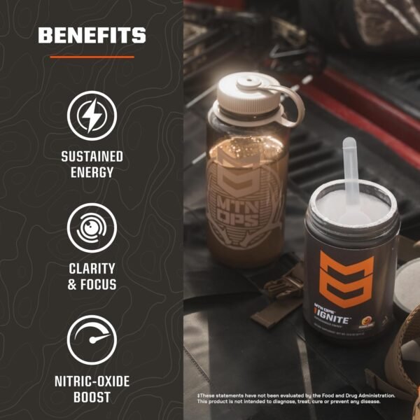 MTN OPS Ignite Supercharged Energy Drink Mix 45-Serving Tub, Tiger's Blood - Image 4