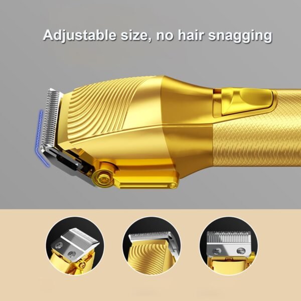 Professional Hair Clippers Kit for Men Beard Trimmers with Led Dispaly Cordless Haircut Barber Set Grooming Kit for Men Women Kid Body Pet (Gold) - Image 4