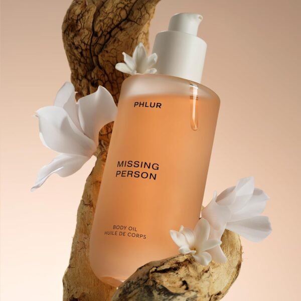 PHLUR Missing Person Body Oil - Lightweight & Nourishing - With Ceramide-Rich Oils & Skin-Mimicking Lipids - Bergamont, Musk, Orange & Sandalwood Floral Scented Body Oil (4 Fl Oz) - Image 7
