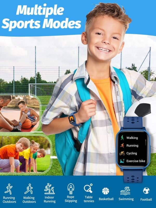 Kids Smart Watch Girls Boys, Smart Watch for Kids Smart Watch Gifts for 4-16 Years Old with Sleep Mode 19 Sports Mode Pedometer Birthday Gift for Boys Girls - Image 4