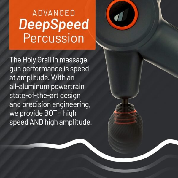 Deep Tissue Massage Gun with Heat | Gun Massager with Heat Ball Technology | 4 Speed Options Massage Guns | Portable Massage gun | Handheld Massage Gun & Travel Massage Gun for Muscle Relief - Pepper - Image 5