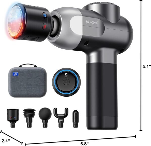 BOB AND BRAD C2 Pro Massage Gun with Heat and Cold Therapy, Mini Massager Gun Deep Tissue, Heated Professional Electric Back Massager for Athletes, Handheld Massager, FSA and HSA Eligible - Image 11