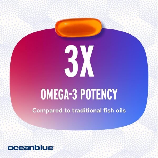 Oceanblue Professional Omega-3 2100 with CoQ10 – 90 ct – Triple Strength Fish Oil Supplement with High-Potency EPA and DHA, and CoQ10 – Orange Flavor (30 Servings) - Image 7