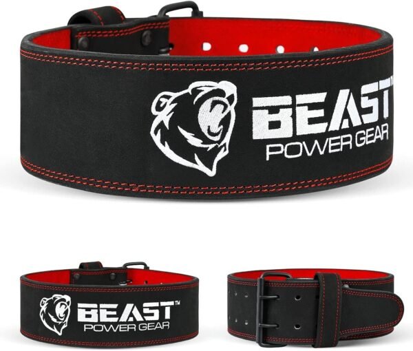 Weight Lifting Belts - Free Strap 4” Wide 10mm Thick for Weightlifting Bodybuilding Powerlifting Belt Superior Back Support Gym Belts for Men Women - Image 4