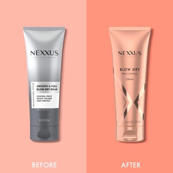 Nexxus Smooth & Full Blow Dry Balm Weightless Style Frizz Control, Volume & Heat Protect Styling Cream for Smooth & Full Hair 6 oz - Image 7
