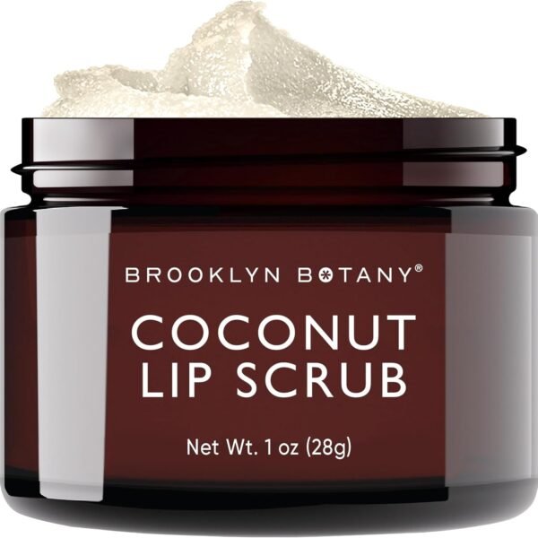 Brooklyn Botany Coconut Flavor Lip Scrub Exfoliator - 1 oz, Moisturizer for Dry & Chapped Lips - Image 2