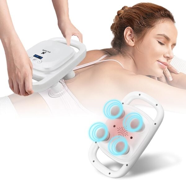 EILISON Massage Gun, Massage Gun Deep Tissue 4 Heads, Muscle Gun for Back, Shoulder, Neck, Body Massage Gifts for Men & Women, Muscle Tissue Therapy for Pain Relief Long Last Battery 5000RPM (White) - Image 2